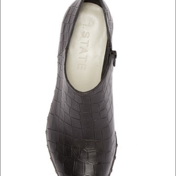 ON SALE 1.State Black Croc Studded Leather Bootie - Picture 3 of 8